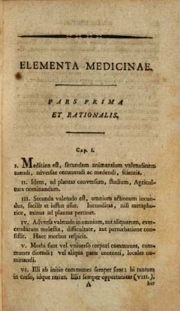 Ioannis Brunonis M.D. De Medicina Praelectoris, Societatis Medicae Praesidarii, Antiquariorum Apud Scotos Ab Epistoplis Latinis, Elementa Medicinae