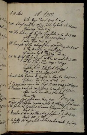 Ex Cat. Libr. Vid. Fred. Bouquet Hag. Com. d. 24 Apr. 1753 [nebst Zusendungen aus England und beigefügten Werken].