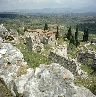 Mistras. Blick auf das Peribleptos-Kloster