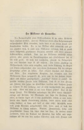 Der Missionar als Baumeister