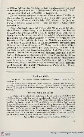 Kunst und Kritik / Moderne Kunst und kirche