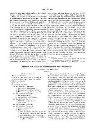System und Blüte in Wissenschaft und Unterricht : eine Studie ; (Fortsetzung)