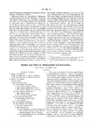 System und Blüte in Wissenschaft und Unterricht : eine Studie ; (Fortsetzung)