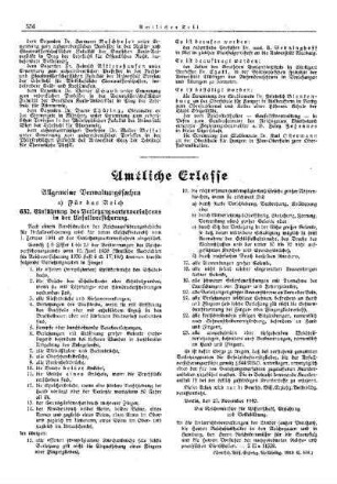 Einführung des Verletzungsartenverfahrens in der Unfallversicherung : [Allgemeine Verwaltungssachen] ; [Für das Reich] ; [Amtliche Erlasse] ; [Amtlicher Teil]