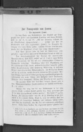 Zur Topographie von Hamm.