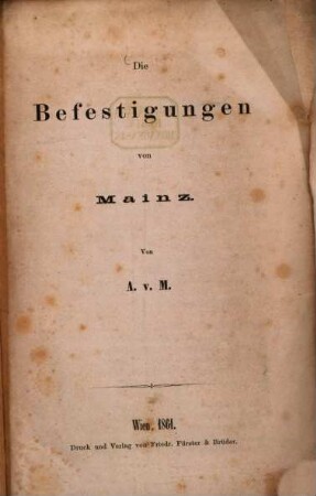 Die Befestigungen von Mainz