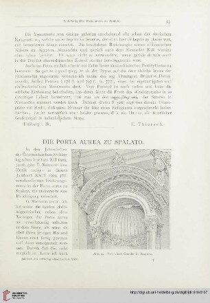 Die Porta Aurea zu Spalato