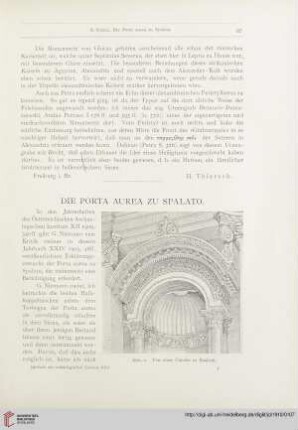 Die Porta Aurea zu Spalato