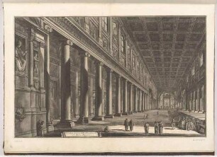 Veduta interna della Basilica di S. Maria Maggiore (Innenansicht der Basilika S. Maria Maggiore), aus der Folge "Vedute di Roma"