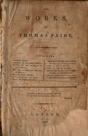 The works of Thomas Paine