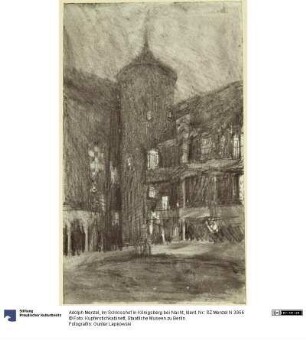 Im Schlosshof in Königsberg bei Nacht