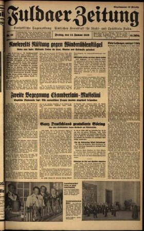 Ausgabe vom Freitag, den 13. Januar 1939.