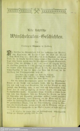 Alte sächsische Wünschelruten-Geschichten
