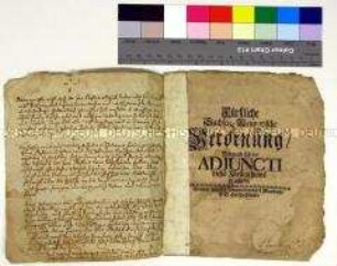 Verordnung von Wilhelm Ernst Herzog von Sachsen-Weimar zu den Aufgaben und zum Verhalten der Adjuncti (Kaplane)