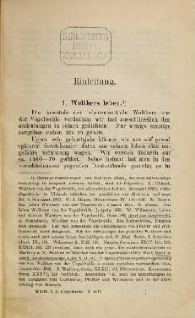 Die Gedichte Walthers von der Vogelweide