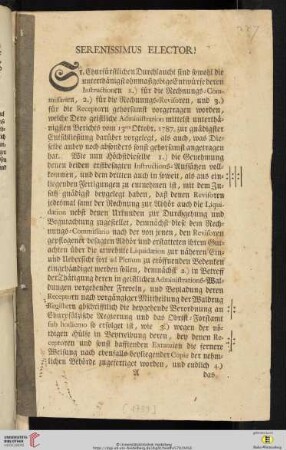 Instructionen für die Rechnungskammer