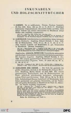 Inkunabeln und Holzschnittbücher (Nr. 9-46)