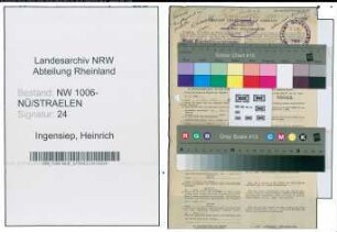 Entnazifizierung Heinrich Ingensiep , geb. 08.01.1902 (Buchhalter)