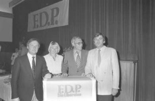 Nominierung des Erst- und der Ersatzkandidaten für die Landtagswahl Baden-Württemberg 1980 beim FDP-Kreisverband Karlsruhe-Stadt