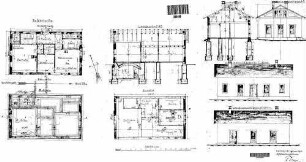 Reichenbach (Fils): Empfangsgebäude altes Stationsgebäude Grundrisse UG,EG, Schnitte,Ansichten