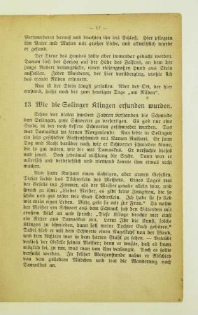 13 Wie die Solinger Klingen erfunden wurden