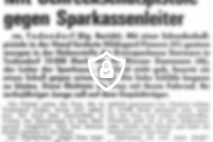 Mit Schreckschußpistole gegen Sparkassenleiter