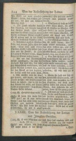 XXXIII. Von der Auferstehung der Todten und Jüngsten Gerichte