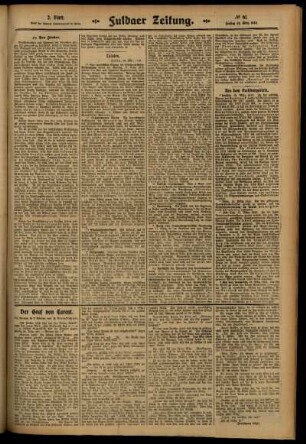 Zweite Ausgabe vom Freitag, den 14. März 1913.