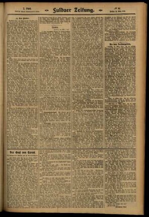 Zweite Ausgabe vom Freitag, den 14. März 1913.