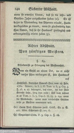 Achter Abschnitt. Von zünftigen Meistern
