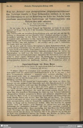 Gegenbemerkungen von Bruno Meyer