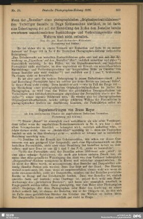 Gegenbemerkungen von Bruno Meyer