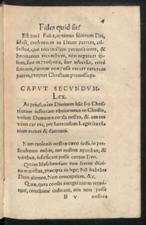 Caput Secundum. Lex.