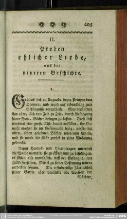 II. Proben ehlicher Liebe, aus der neueren Geschichte