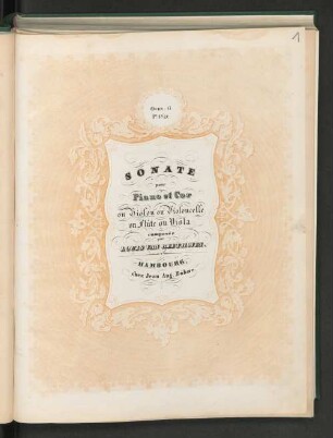 Sonate pour Piano et Cor ou violon et violoncelle on flûte ou viola ; op. 17