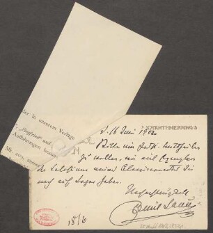 Brief an B. Schott's Söhne : 16.06.1902