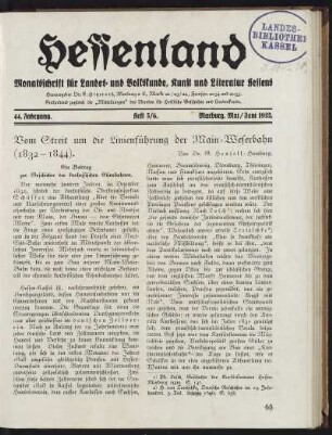 Heft 5/6, Mai/Juni 1933