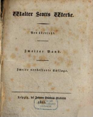 Walter Scott's Werke. Bd. 2. - Th. 2