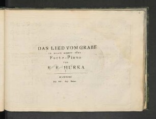 Das Lied vom Grabe ... : in Musik gesetzt für's Forte-Piano
