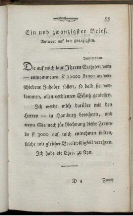 Ein und zwanzigster Brief. - Dreyßigster Brief.