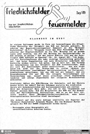 Glasnost im KGB?