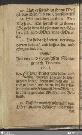 [Am vier und zwanzigsten Sontage nach Trinitatis]