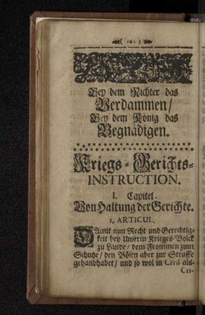 Kriegs-Gerichts-Instruction.