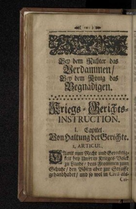 Kriegs-Gerichts-Instruction.