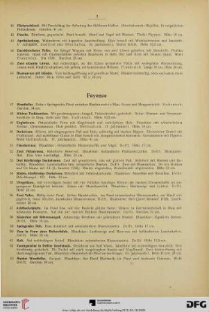 Fayence (Nr. 47-99)