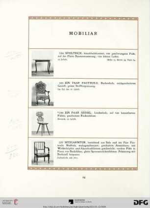Mobiliar (Nr. 134-163)