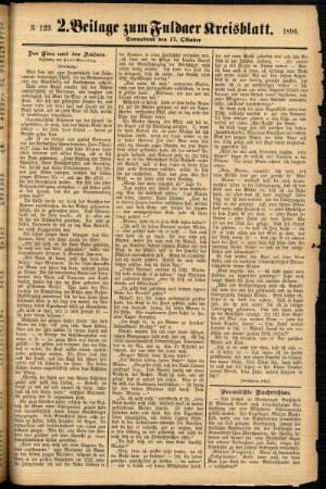 Dritte Ausgabe vom Samstag, den 17. Oktober 1896.