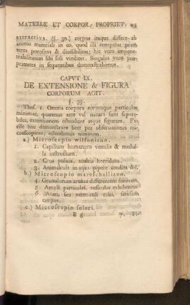Caput IX. De Extensione & Figura Corporum Agit