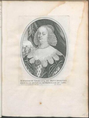 Margverite Charlote De Montmorenci Princesse De Condé Pr.re Princesse Dv Sang.