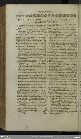 Index Auctorum, Quorum Testimonio utitur Eusebius in his libris